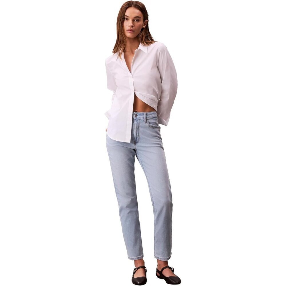 Women's High Rise Slim Fit Jeans Blue Rain 29W X 27L Cotton Elastane
